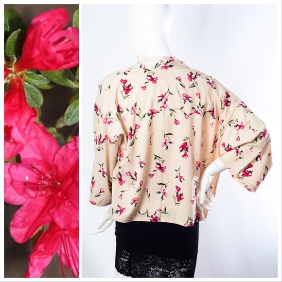 *CLEARANCE* Red Gardenias Kimono Cardigan - Picture 6 of 7